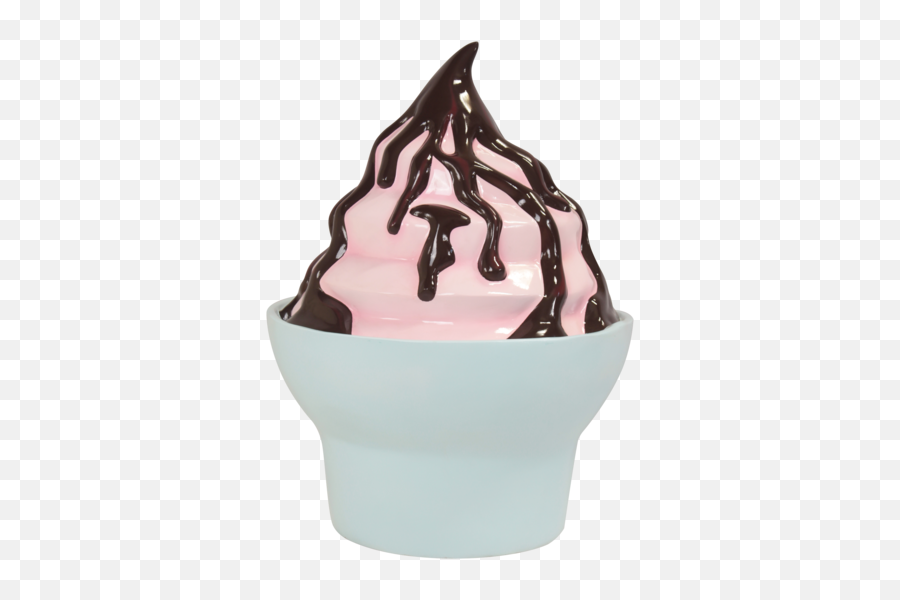 Ice Cream Statues - Sundae Ice Cream In Cup Emoji,Strawberry Sundae Emojis