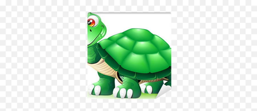 Tartaruga Verde Cartoon - Green Turtle Cartoonvector Wall Tortoise Emoji,Sea Turtle Emoticon