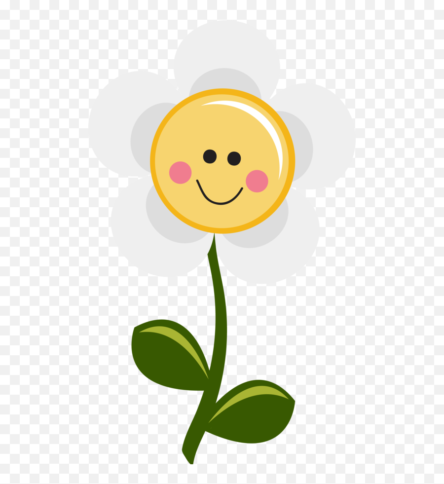 Smiley - Happy Daisy Flower Clipart Full Size Clipart Cute Happy Flower Clipart Emoji,Daisy Emoji