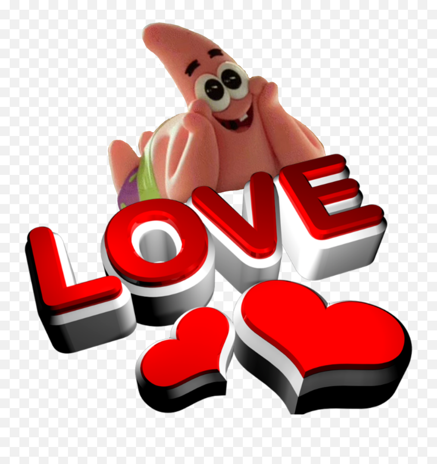 Love Heart 3d Png - Spongebob Love Png Emoji,Spongebbob Emojis With Text