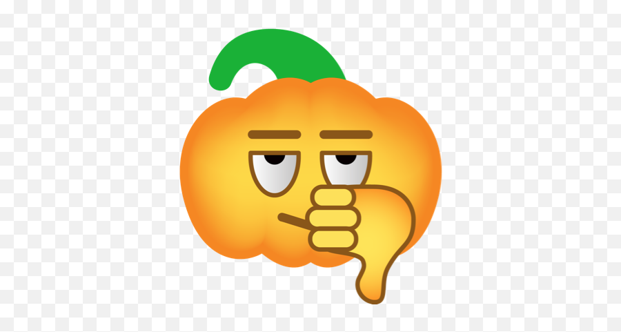 Pumpkin Halloween Emoji Sticker 4 By Mua Con,Fruity Emoji