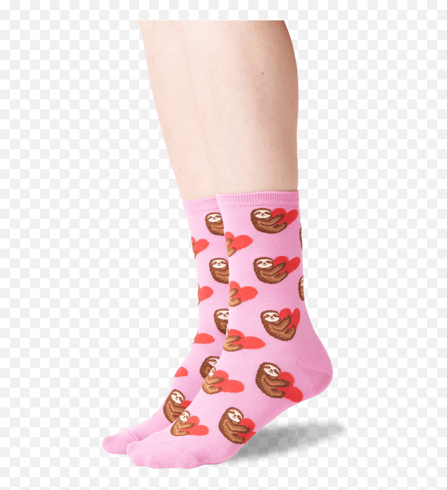 Womenu0027s Sloth Love Crew Socks U2013 Hotsox Emoji,Dinosaur Haychling Emoji