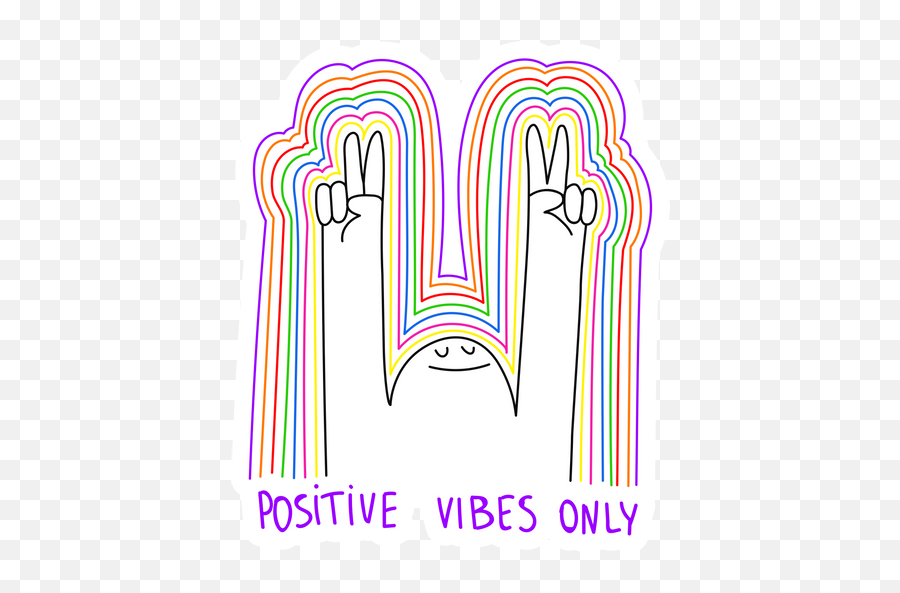 Positive Vibes Only Sticker - Sticker Mania Language Emoji,Fist Club Emoji