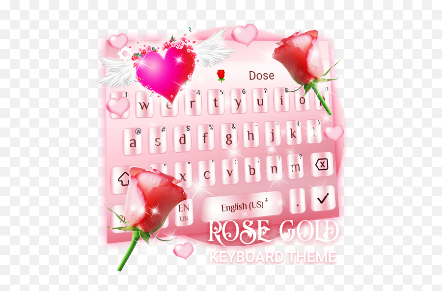 Rose Gold Keyboard - Girly Emoji,Rose Gold Emoji