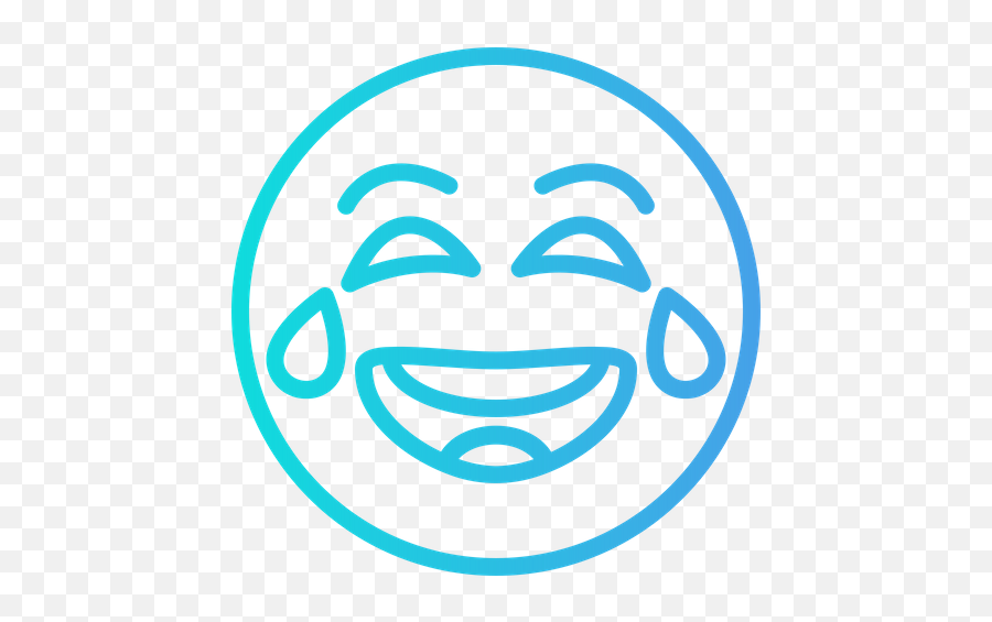 Laughing Emoji Icon Of Gradient Style - Happy,Laughing On The Floor Emoji