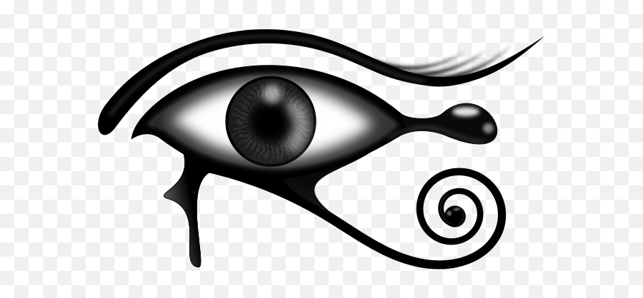Horus Clipart - Black And White Egyptian Vector Emoji,Eye Of Horus Emoticon