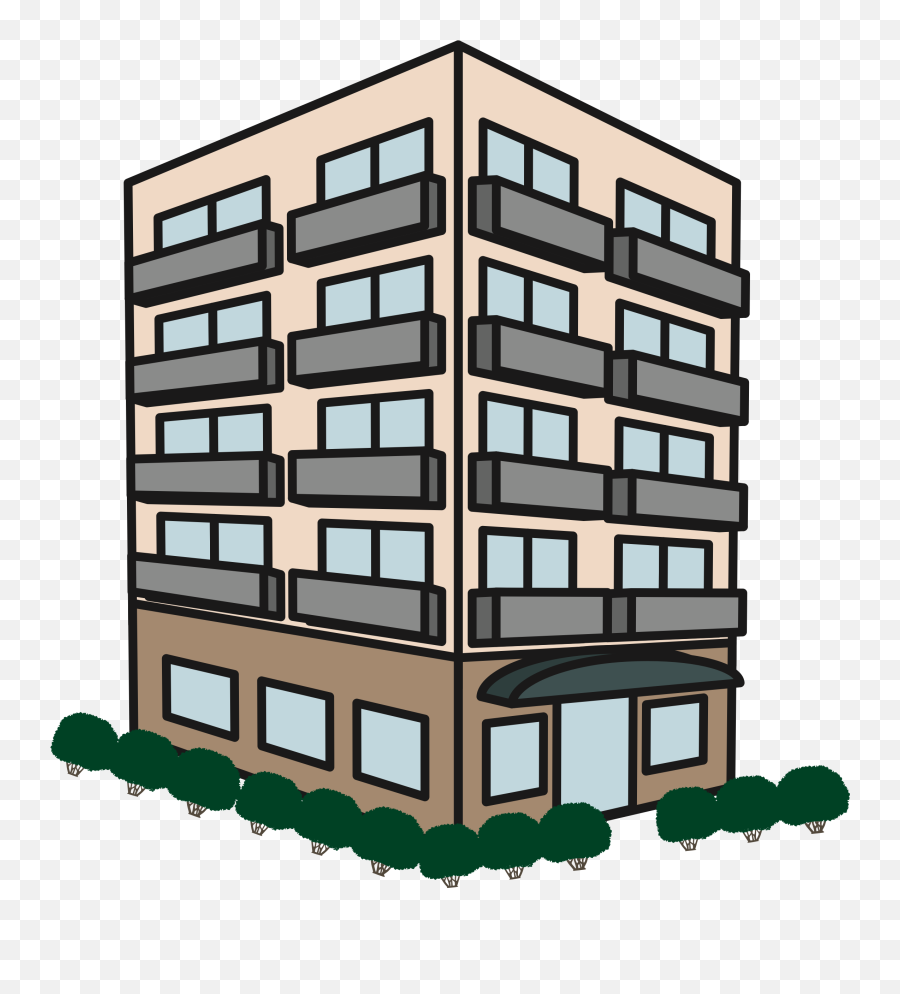 Free Apartment Building Clipart Black And White Download - Apartment Clipart Emoji,Building Emoji Png