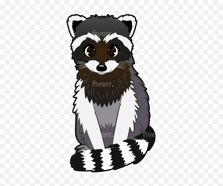 Design A Cute Animal Logo Or Any Kawaii Character - Raccoon Emoji,Raccoon Emoticon Text