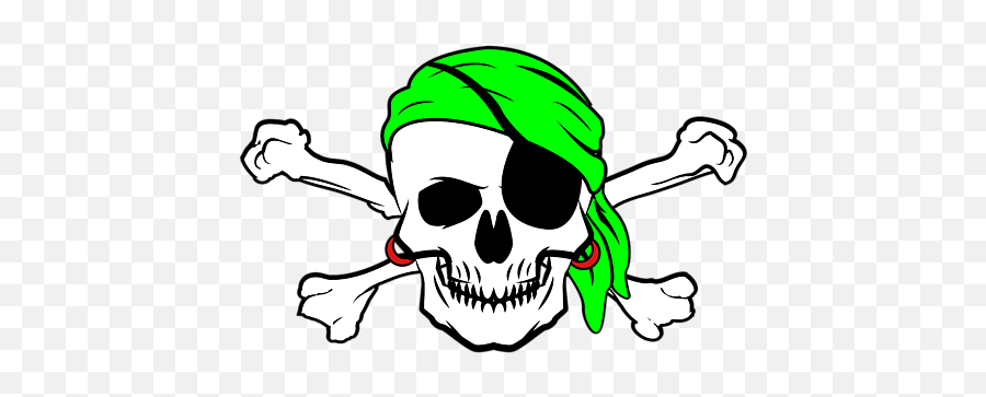 Halloween Pirate Skull Crossbones Bandana Eyepatch Greeting Card - Scary Emoji,Emoticon Skull Crossbones