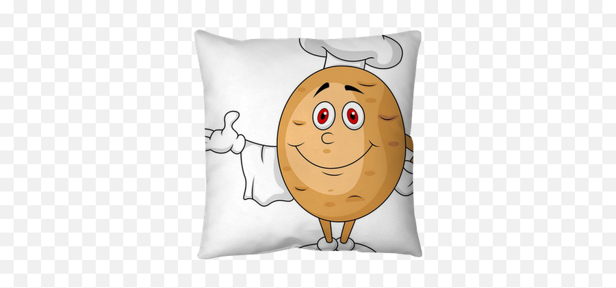 Cute Potato Chef Cartoon Character - Patata Chef Emoji,Throws Tables Emoticon