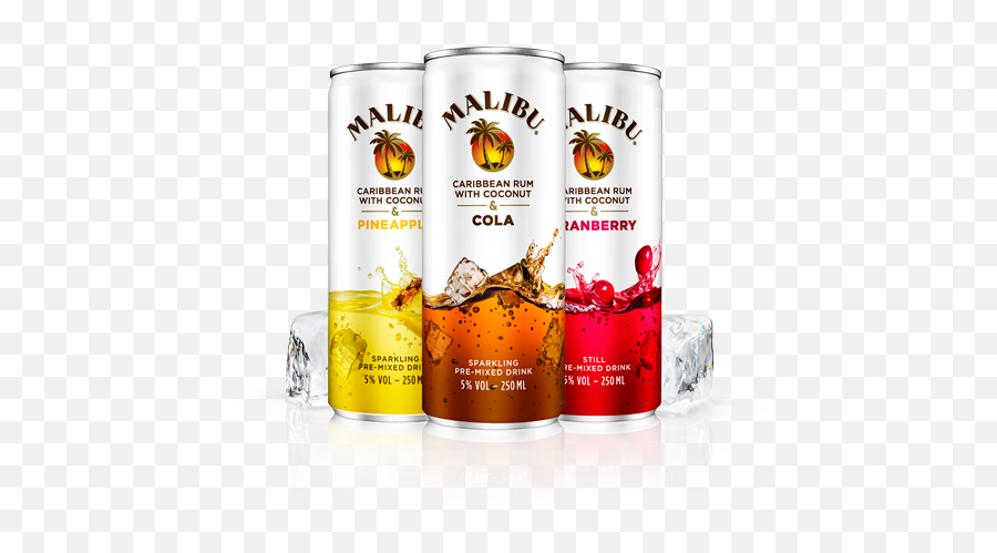 Malibu Rum Cans - Malibu Emoji,Mix Emotion With Some Drinking