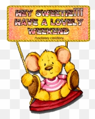 Hey Sweetie Have A Lovely Weekend - Blue Have A Nice Weekend Emoji,Hi Sweetie Emoticons