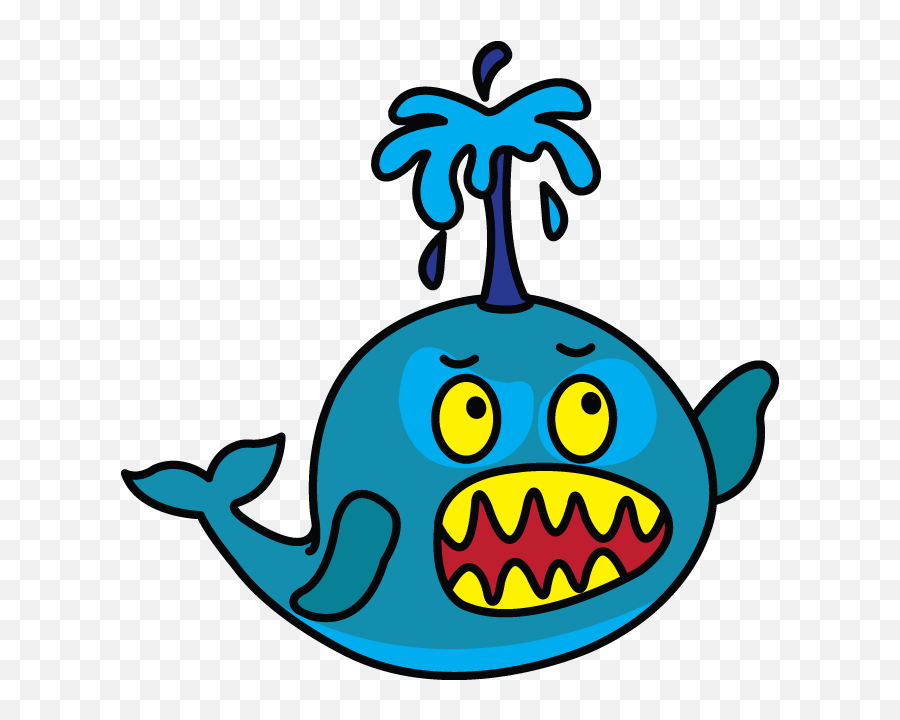 Angry Whale Cartoon Drawing Tutorial - Happy Emoji,Emotions Carton Easy O Draw