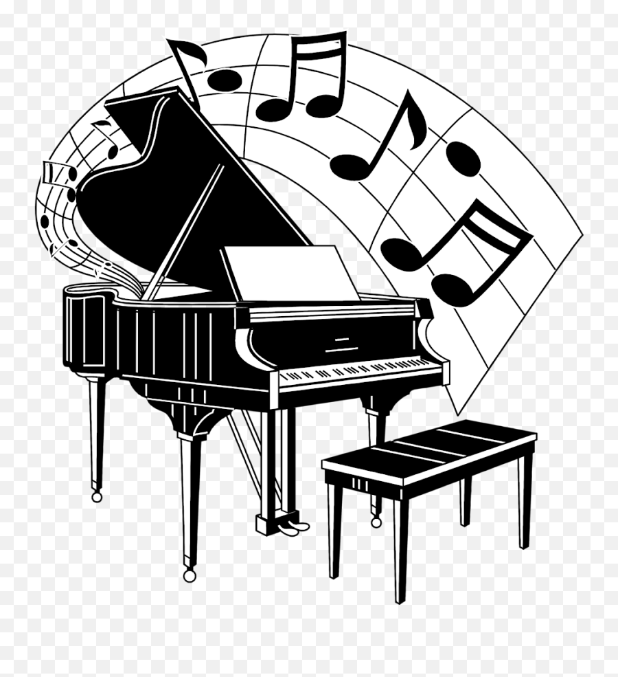 Upright Piano Clipart Free Clipart - Piano With Music Notes Clipart Emoji,Emoji Man And Piano