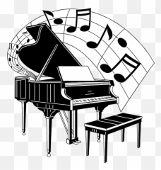 Upright Piano Clipart Free Clipart - Piano With Music Notes Clipart Emoji,Emoji Man And Piano