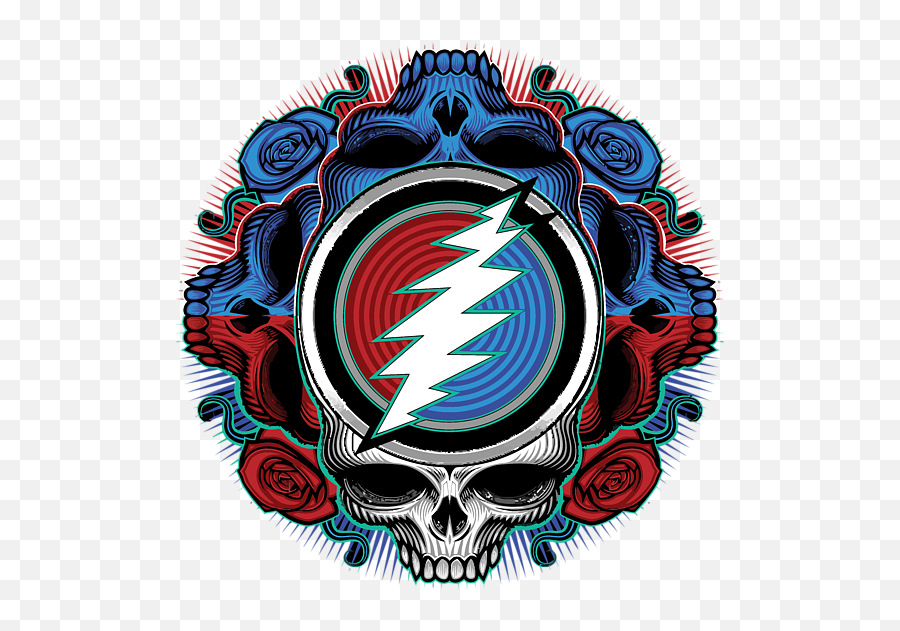 Steal Your Face - Ilustration Greeting Card For Sale By The Bear Art Steal Your Face Emoji,Grateful Dead Emojis For Iphone