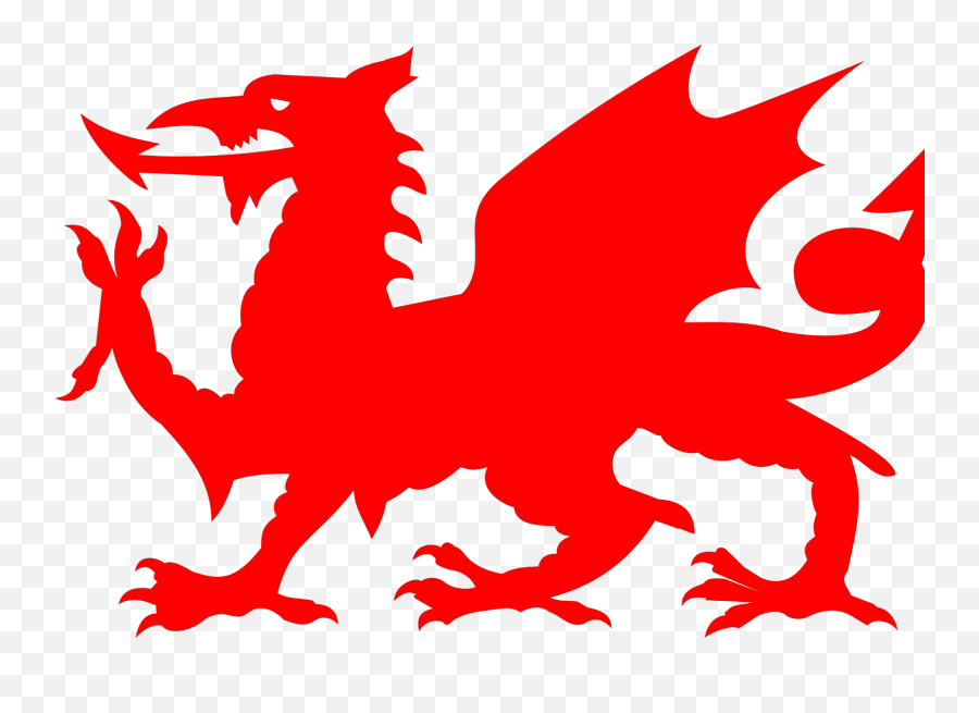 Welsh Red Dragon Svg Vector Welsh Red - Simple Welsh Dragon Silhouette Emoji,Welsh Dragon Emoticon