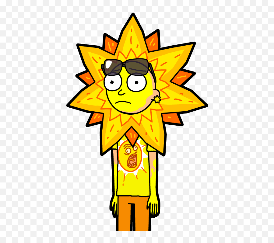 Moon Morty - Pocket Mortys Sun And Moon Clipart Full Size Emoji,Csi Miami Sunglasses Emoticon