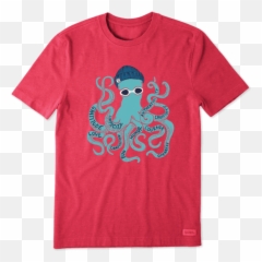 Menu0027s Superpower Octopus Crusher Tee Life Is Good Emoji,Octopus Book On Emotions Preschool