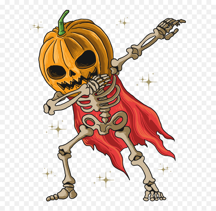 Dapping Skeleton With Pumpkin Halloween Shirt - Tenstickers Emoji,Clothes And Crocodile Emoji