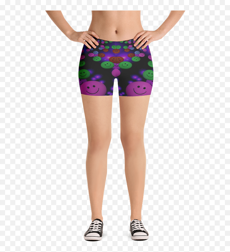 Download Hd Image Of Smiley Purple Emoji Shorts - Altino Yoga Pants Red,Cherry Emoji