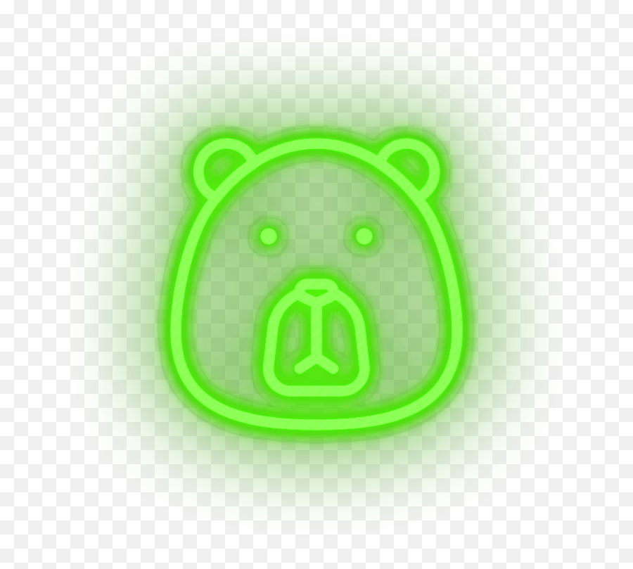 Bear Neon Sign - Animals Led Neon Decor Illumistation Emoji,Bear Emoji Text
