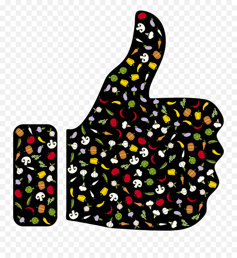 Thumbs Up Like Vegetables - Free Vector Graphic On Pixabay Dot Emoji,Facebook Emojis Vector