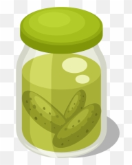 Cucumbers In Jar Clipart - Transparent Background Pickle Jar Clipart Emoji,Mason Jar Emoji