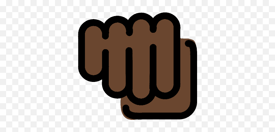 Oncoming Fist Emoji Clipart - Fist,Brown Raised Fist Emoji