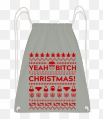 Yeah Bitch Christmas Drawstring Backpack - Christopher Hitchens Hitch 22 Emoji,Emoji Backpack