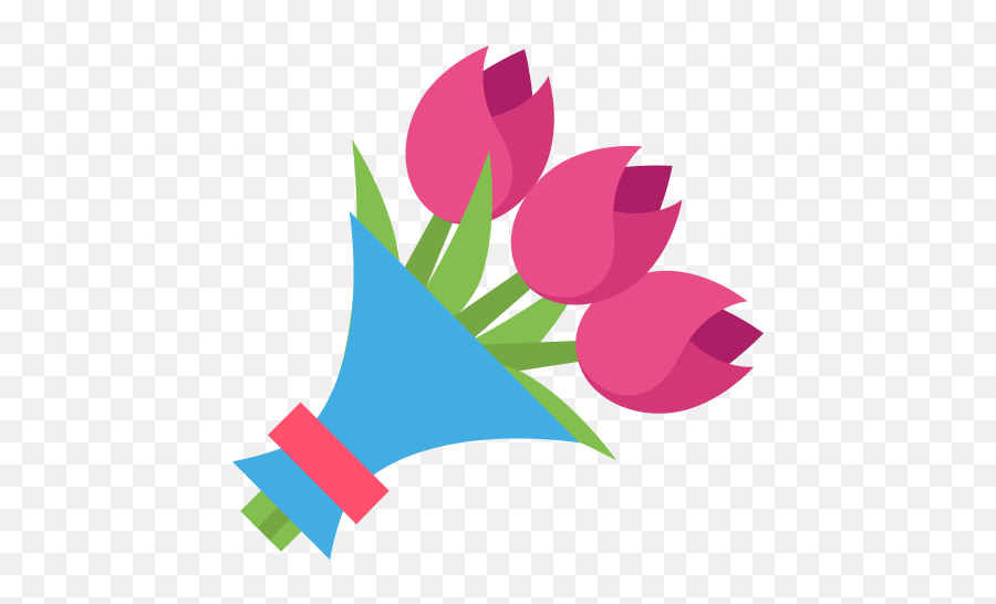 Bouquet Of Flowers Emoji Copy - Tulip,Glasses Computer Paper Graph Emoji