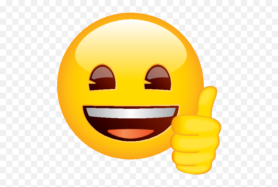 Emoji - Light Blue Smiling Face,Thumb Up Emoji