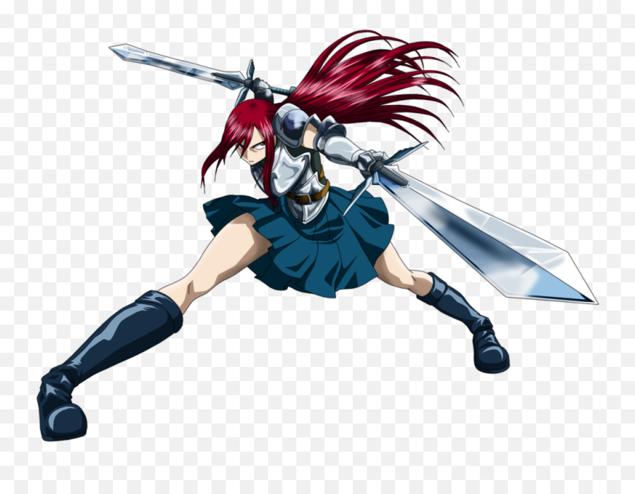 Most Badass Anime Main Character Ever - Armor Erza Scarlet Png Emoji,Anime Where Mc Doesn't Have Emotions