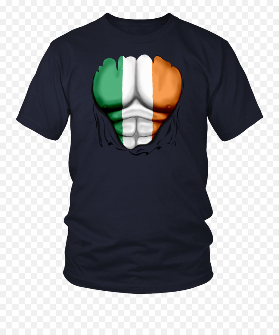 Ireland Flag Ripped Muscles Six Pack Chest T Shirt - Metallica Est 1981 T Shirt Emoji,David Bowie Emojis