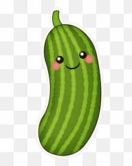 450 Emojis Ideas - Cucumber With Face Clipart,Purple Cucumber Emoticon
