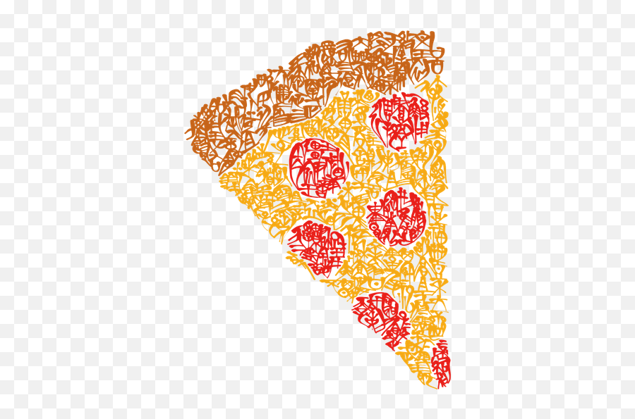 Pizza Art Print - Dot Emoji,Color Your Own Emoji Backpacke Oriental