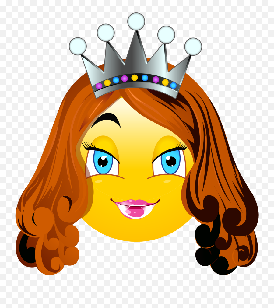 Princess Emoji Decal - Happy,Princess Emoji
