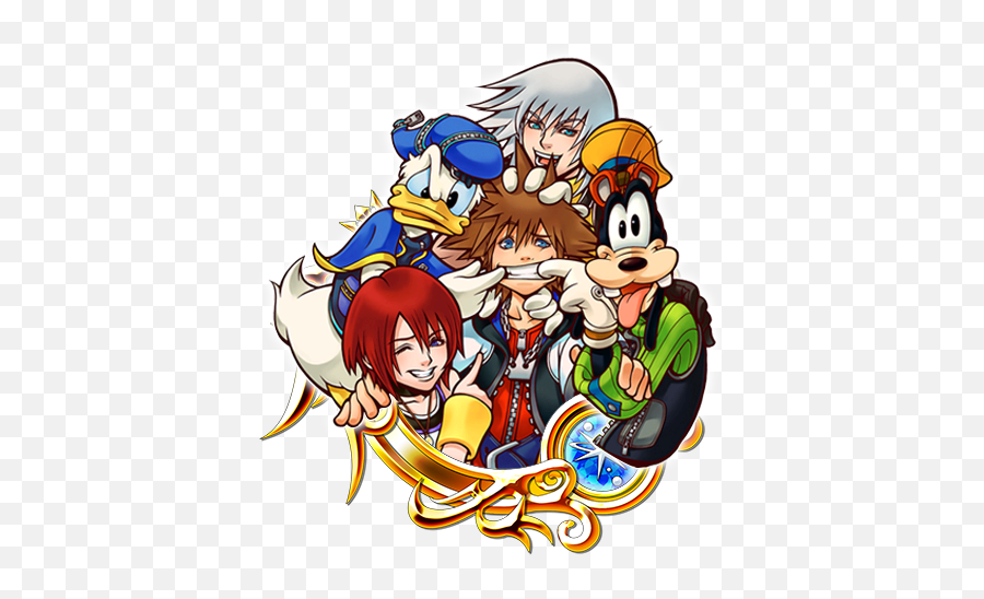 Sora U0026 Friends Illustrated Ver - Kingdom Hearts Insider Kingdom Hearts Sora Riku Kairi Donald Goofy Emoji,Twewy Emojis