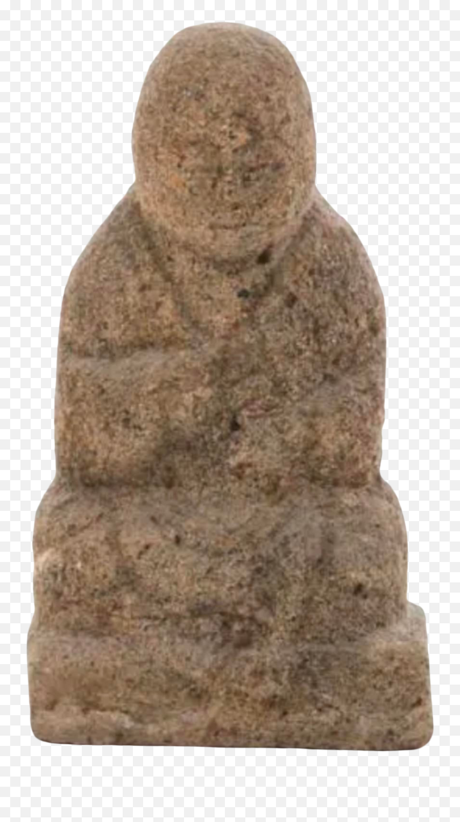 Meiji 19th Century Japanese Granite - Stele Emoji,Emotion Monk Statue