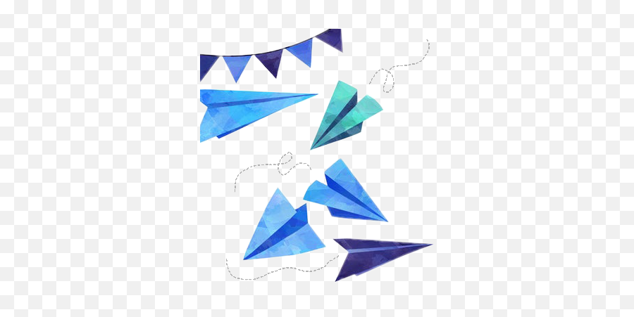 Watercolor Plane Airplane Paper Sticker - Folding Emoji,Flag Plane Emoji