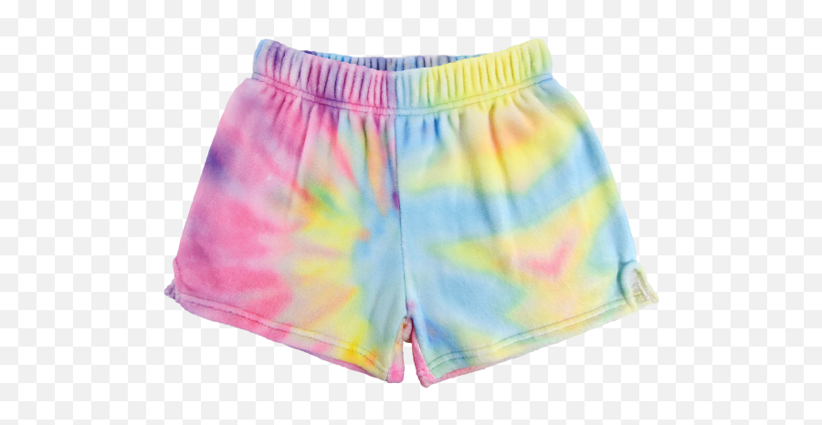 Iscream Pastel Tie Dye Plush Shorts - Pastel Tie Dye Shorts Emoji,Flowers By Zoe Emoji Shorts