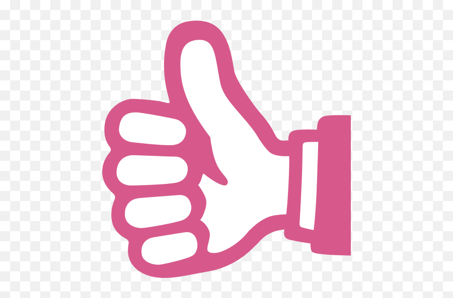 Transparent Thumbs Up Emoji - Pink Thumbs Up Sign,Pink Emojis Ascii