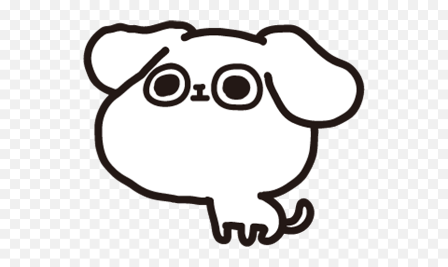 Happy Dog Sticker By Gblwang - Dog Clipart Full Size Dot Emoji,Happy Dog Emoji