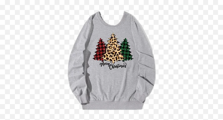 Shirt Sweater Sweatshirt Grey Trees Sticker By Zofia - Sudadera Con Estampado Navideño Emoji,Emoji Christmas Shirt