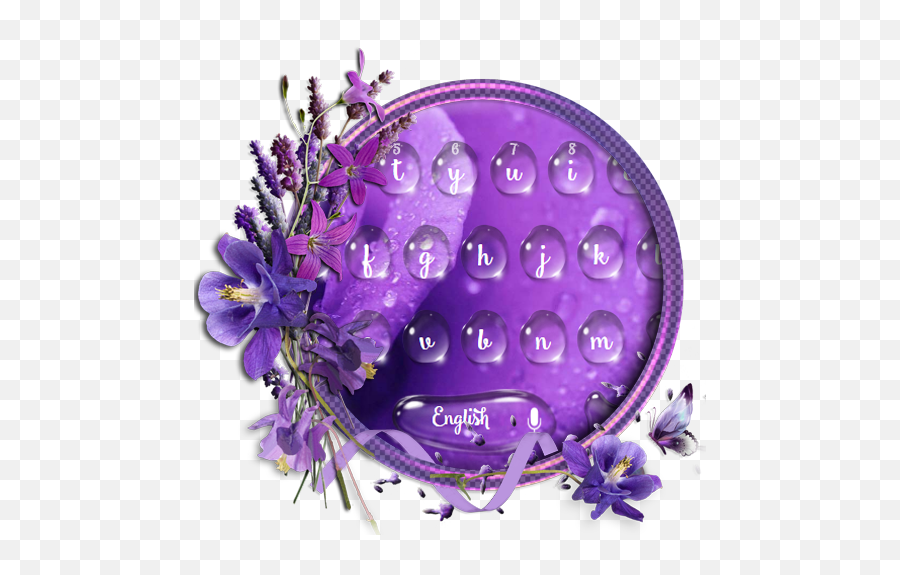 Purple Flower Dew Keyboard 10001004 Download Android Apk Emoji,Violet Flower Emoji