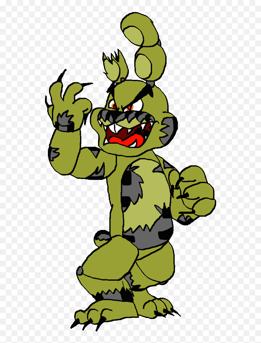 Download Hd Springtrap By Pizza - Drawing Transparent Png Emoji,Trap Emojis Png