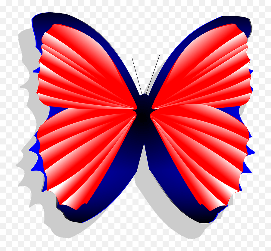 Red And Blue Butterfly Clipart Free Download Transparent Emoji,2 Blue Butterfly Emojis