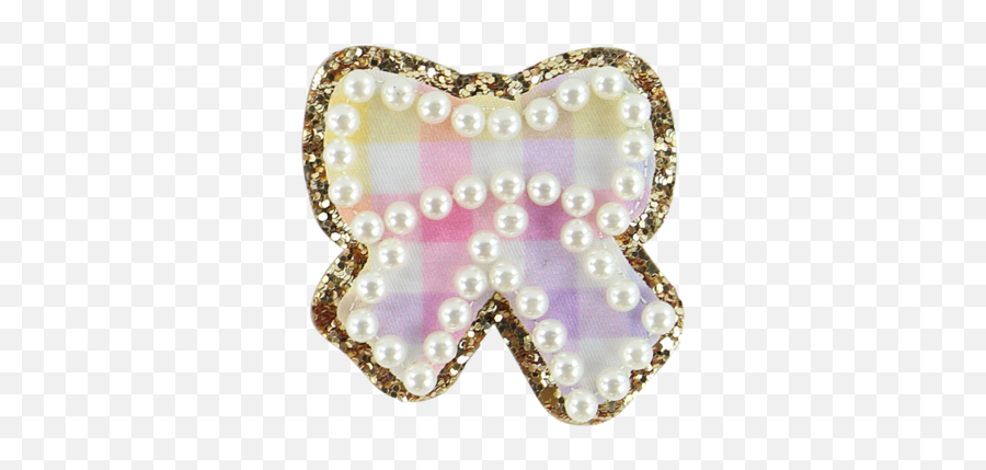 All Patches Embroidered Sticker Patches - Stoney Clover Emoji,Gold Glitter Love Heart Emoticon With Pink Bow