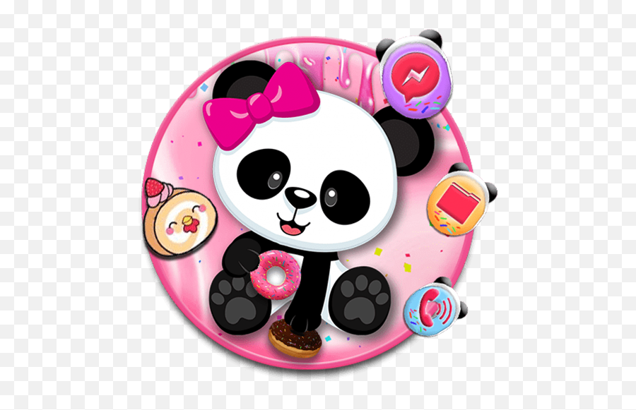 Cute Panda Donut Themes U0026 Live Wallpapers - Aplikacionet Panda Cute Emoji,Scooby Doo Emoji