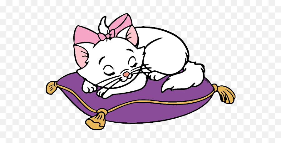 Marie Aristocats Disney Movie Characters Disney Emoji,Sleep Cat Emoticon